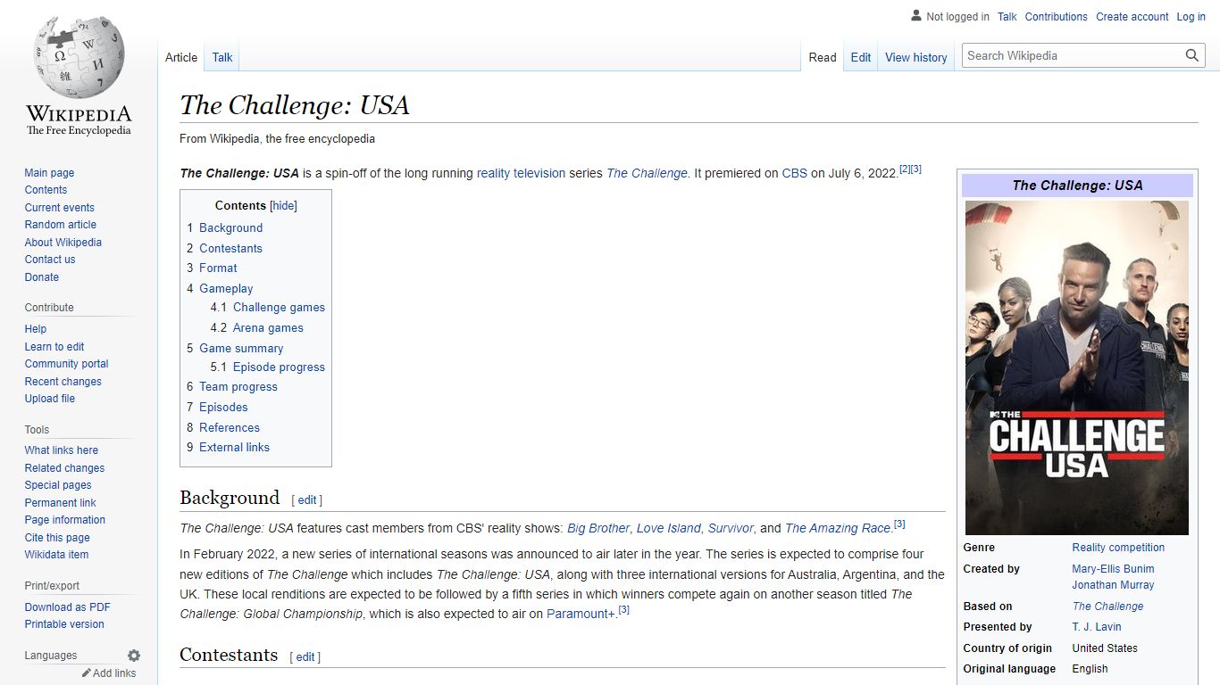 The Challenge: USA - Wikipedia